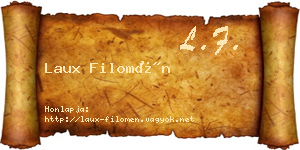 Laux Filomén névjegykártya